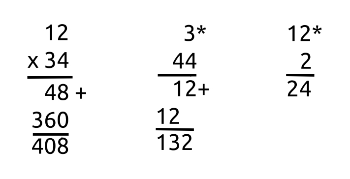 Addition drawing examples. Add ones to ones, tens to tens, and so on, adding these subresults as you go or at the end, depending on what you want to try.